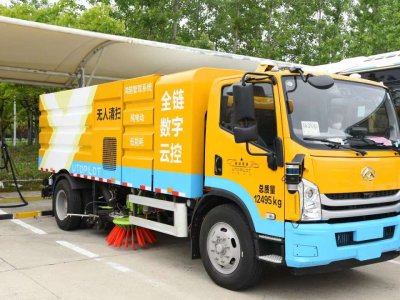 Zero-emission, all-weather intelligent sweeping, driverless intelligent sweeping vehicle will be put into use in Lingang