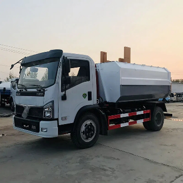 Truk sampah lengan kait operasi sederhana