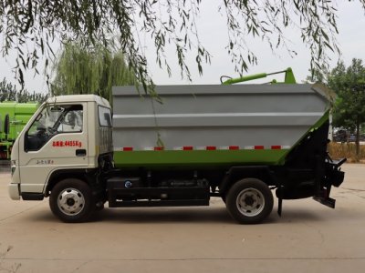 rear hanging garbage truck