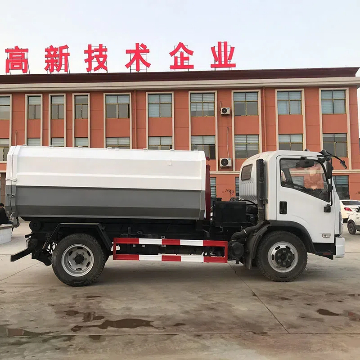 Truk sampah lengan kait operasi sederhana